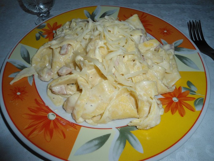 Pappardelle carbonara